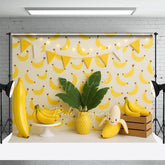 Aperturee - Aperturee Banana Plantain Leaf Fresh Sweet Cake Smash Backdrop